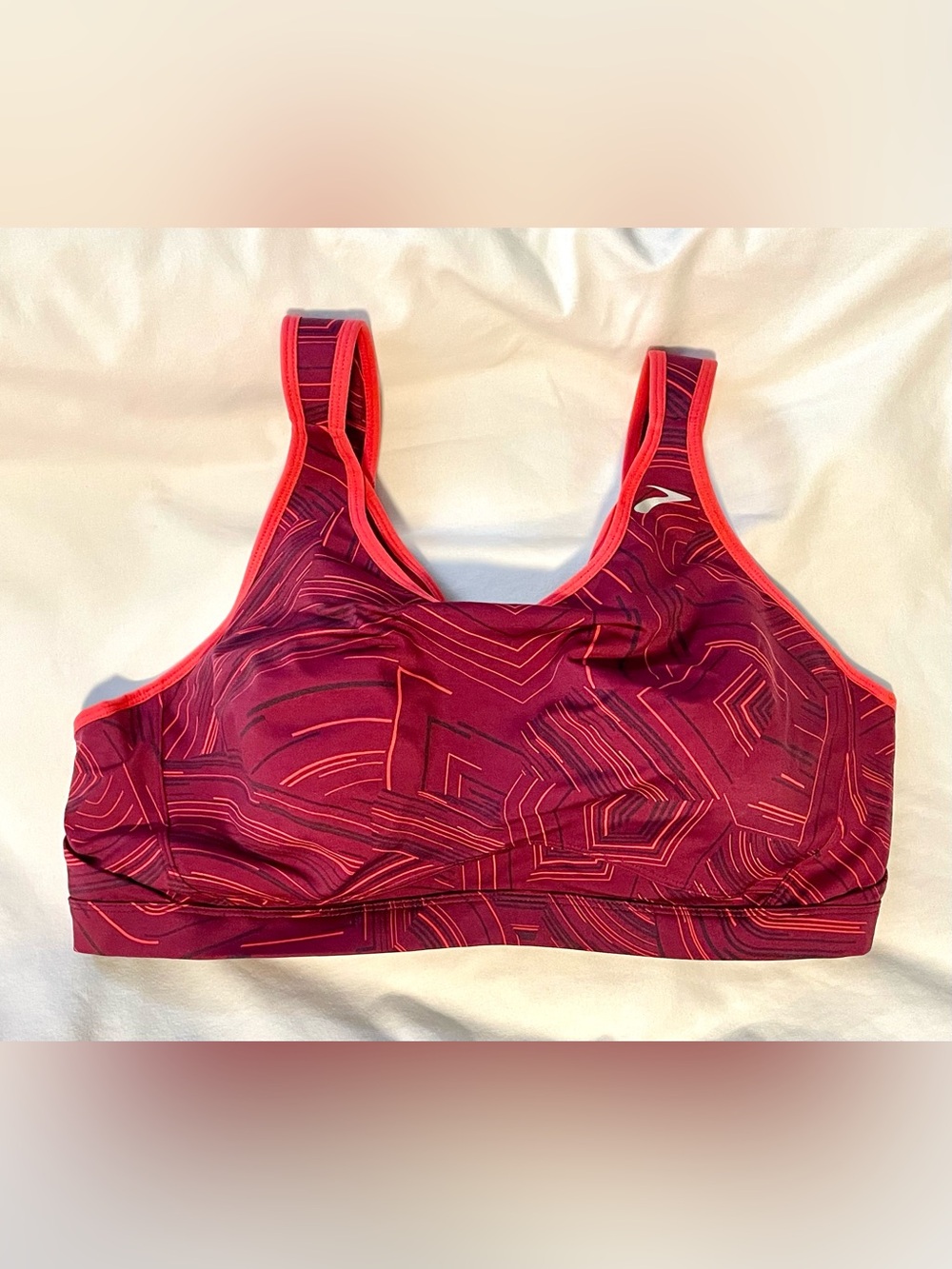 Brooks High Impact Sports Bra - Women’s Sz 40DD - Red/Pink/Black - Underwired